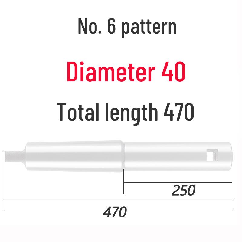Morse Taper No. 6 Boring Bar, Diameter 30-80, Total Length Options 420-720