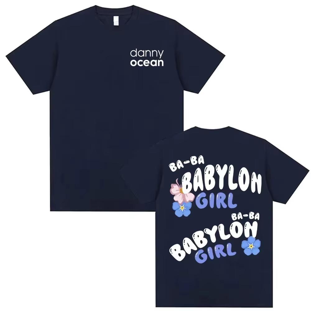 Rapper Danny Ocean Babyloh Girl T Shirts Unisex Women Casual Pure Cotton High Quality Tshirt Vintage Style Tee Hip Hop Streetwear