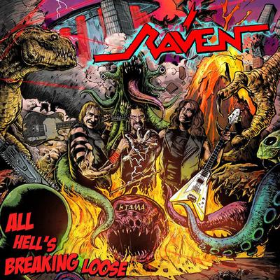 LP-skiva RAVEN (6) - Hela helvetet bryter lös SLM119P42 Silver Lining M 2023 UK Rock