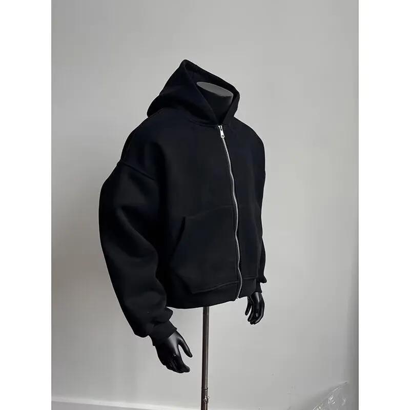 Men's Hoodie Solid Back Small Bag Design Sweatshirt Spring Autumn Four Seasons Jacket Men Women Trendy Brand Jacket Hooded for Male Coats