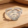 Stainless Steel Metal Spiral Line Open Rings For Women Men Minimalist Gold Color Circle Geometric Finger Ring Jewelry Gifts
