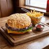Soft PU Beef Burger Model Simulation Fake Bread Party Decoration Fake Hamburger  Photography Prop