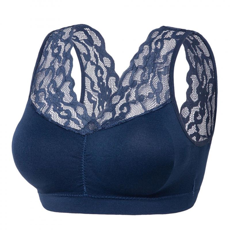 Lace Trim Strapless Gathered Bra for Women - Beautiful Back Vest-Style Design