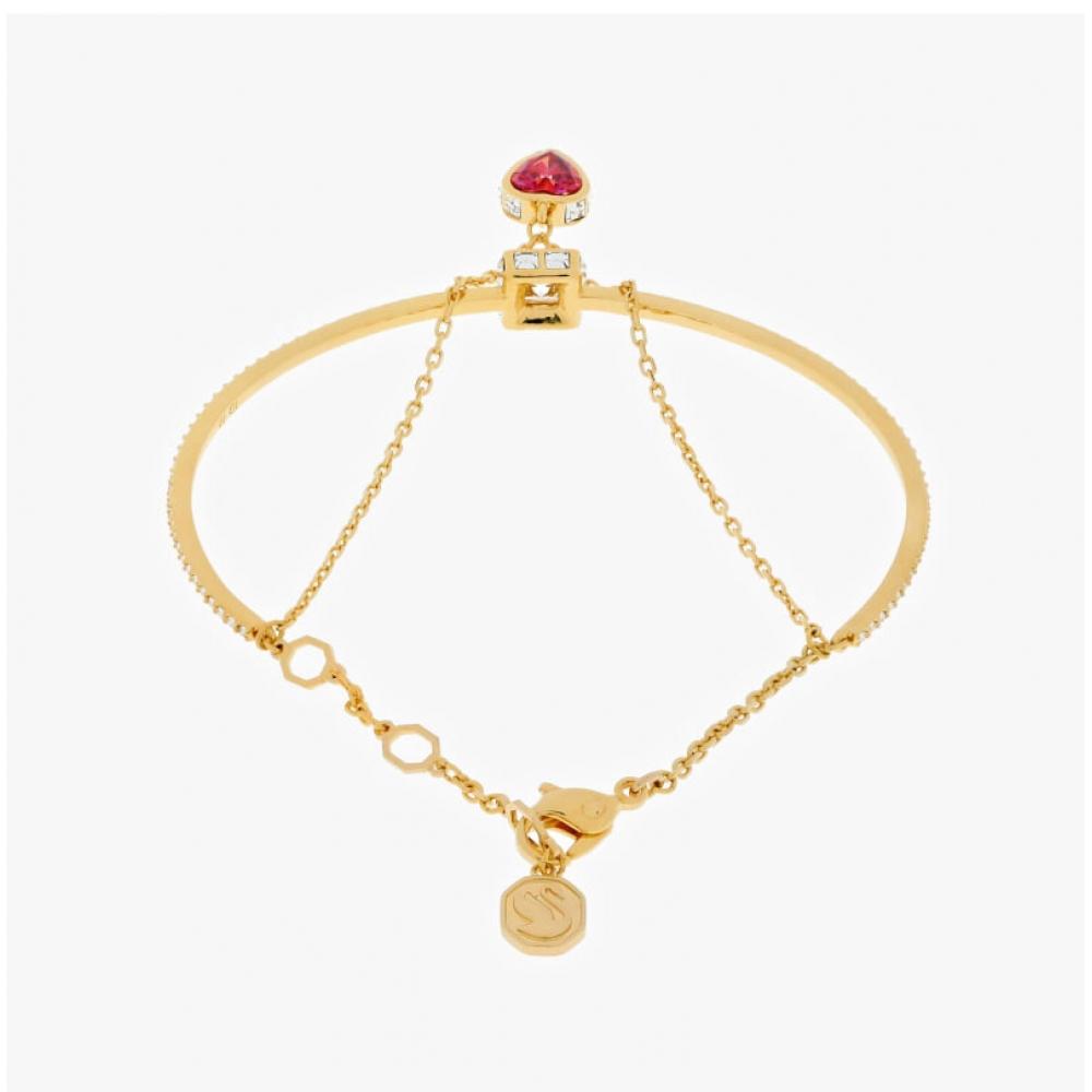 Swarovski 5683835 Chroma Heart Red Bangle Medium Bracelet
