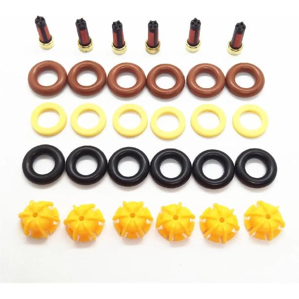 6sets Fuel Injector Repair Kit Compatible For BMW E30 325I M60 V8 Pintle Valve Injection 0280150415 0280150778 13641466396 13641734776
