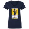 Job Done Go Home Jokic Inspired Basketball Fans Denve Ladies039 V-Neck Tshirt