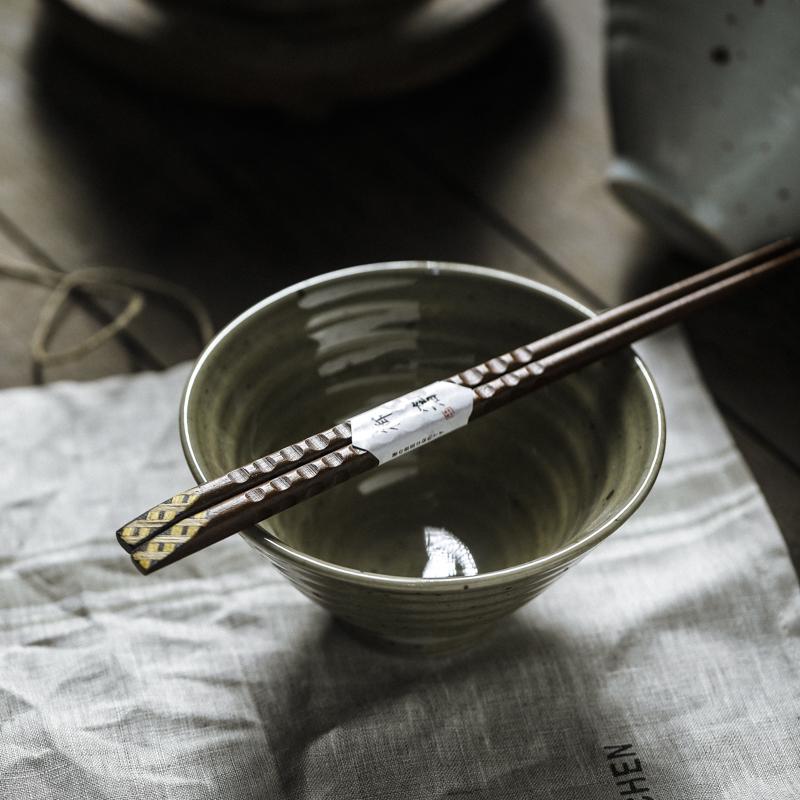 Handmade Japanese Coarse Pottery Rice Bowl - Personalized Ceramic Noodle Bowl