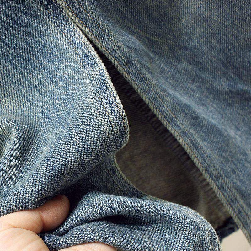 Elegant Woman Split Female Pear-shaped Design Pockets High Waist Thin Mid-length Package Hip Retro Versatile Comfortable Fashion Denim Bustier Skirt