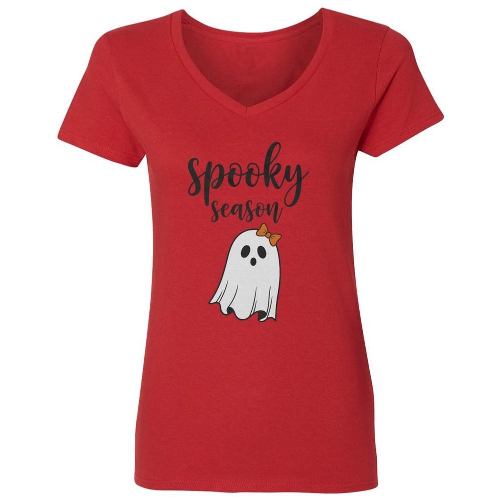 Spooky Season Arrived Cute Ghost - Halloween Design Ladies  V-Neck Tshirt Unisex T-Shirt XL