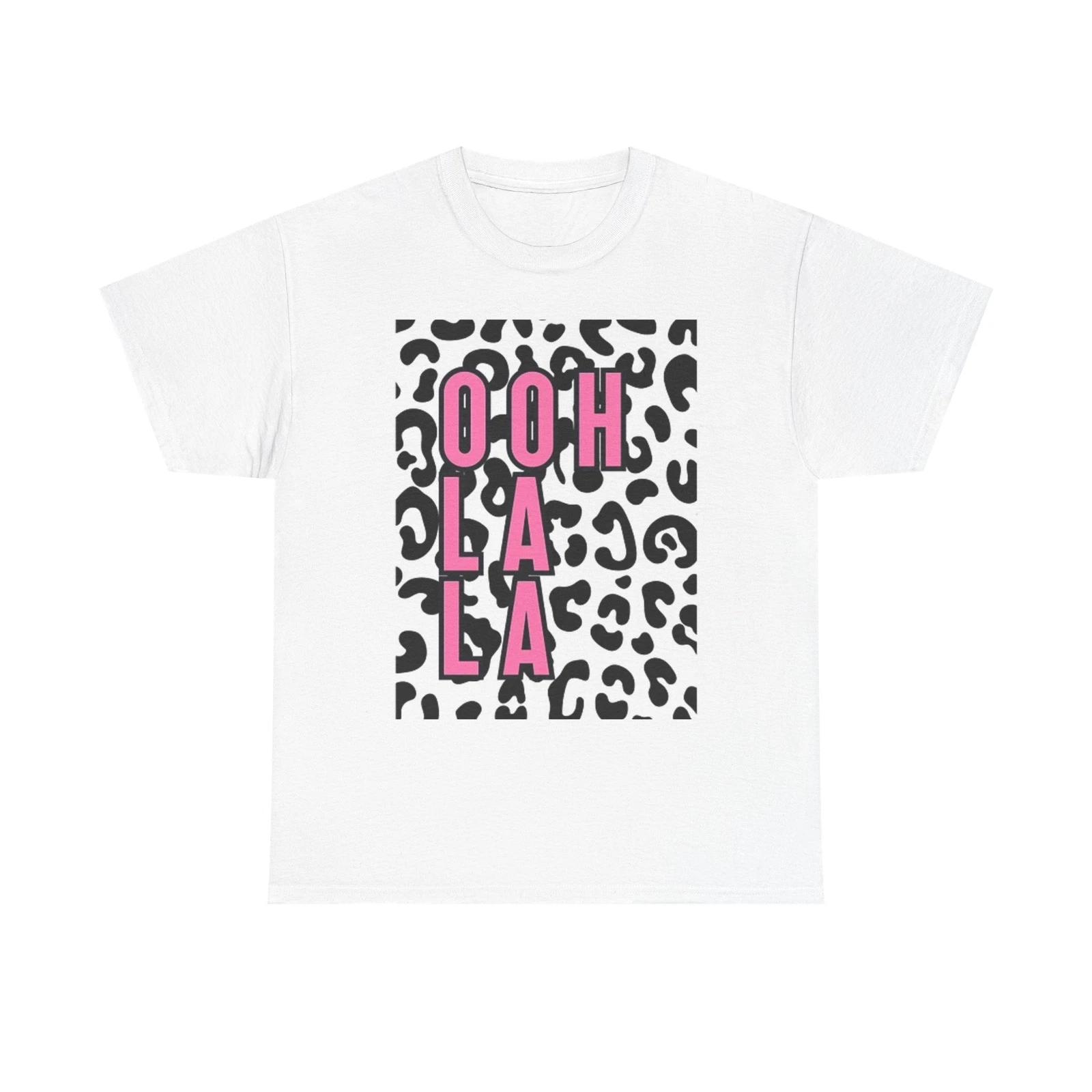 Men s and Women s T-shirts Ohh La La Animal Print Graphic M