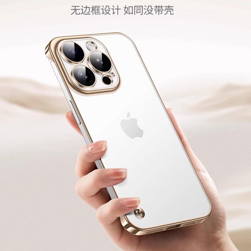 Applicable to Apple 11promax mobile phone case iPhone11 ultra-thin transparent borderless lens all-inclusive protective case hard