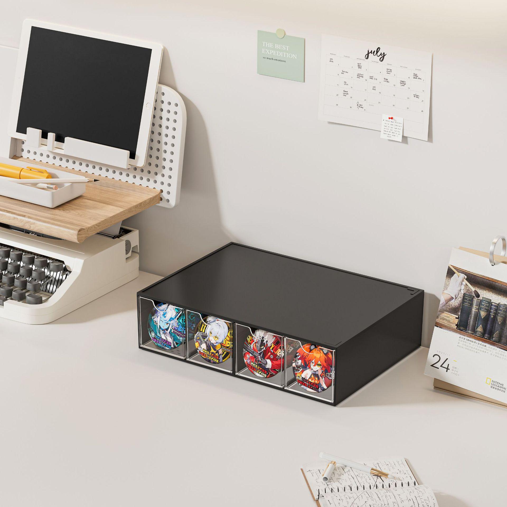 Акриловый многослойный ящик для хранения очков: Вместительный, Пыленепроницаемый Настольный Дисплей-Ящик