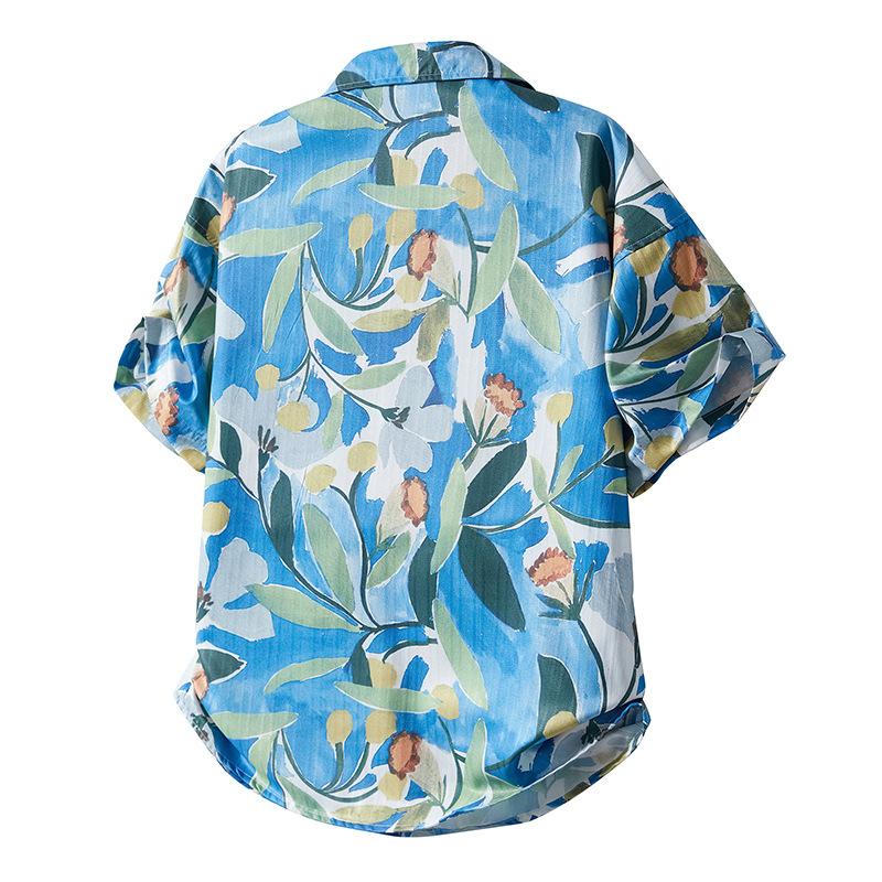 Exquisite Men's Floral Shirt Summer Retro Hong Kong Style Japanese Fashion Versatile