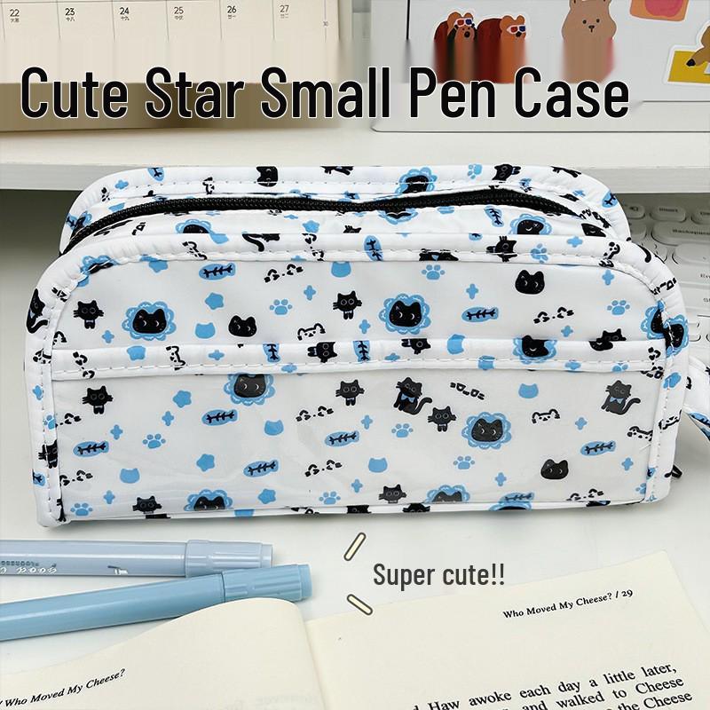 Winter Pattern Multi-Layer Pencil Case: Cute, Large Capacity, Multi-functional Stationery Bag for Students