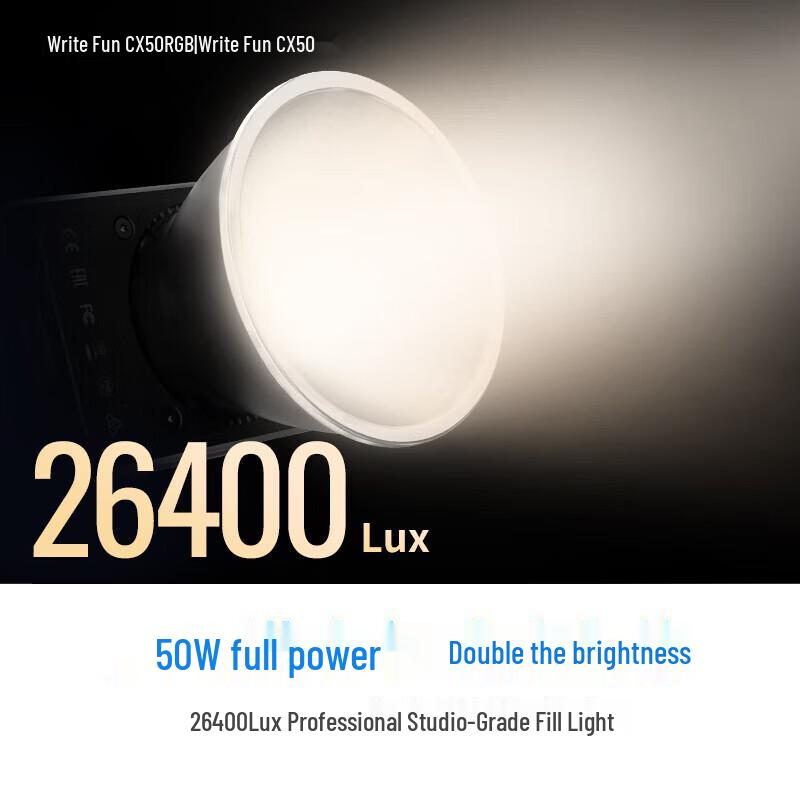 ZHIYUN CX50RGB Portable Bi-Color Full-Color LED Video Light