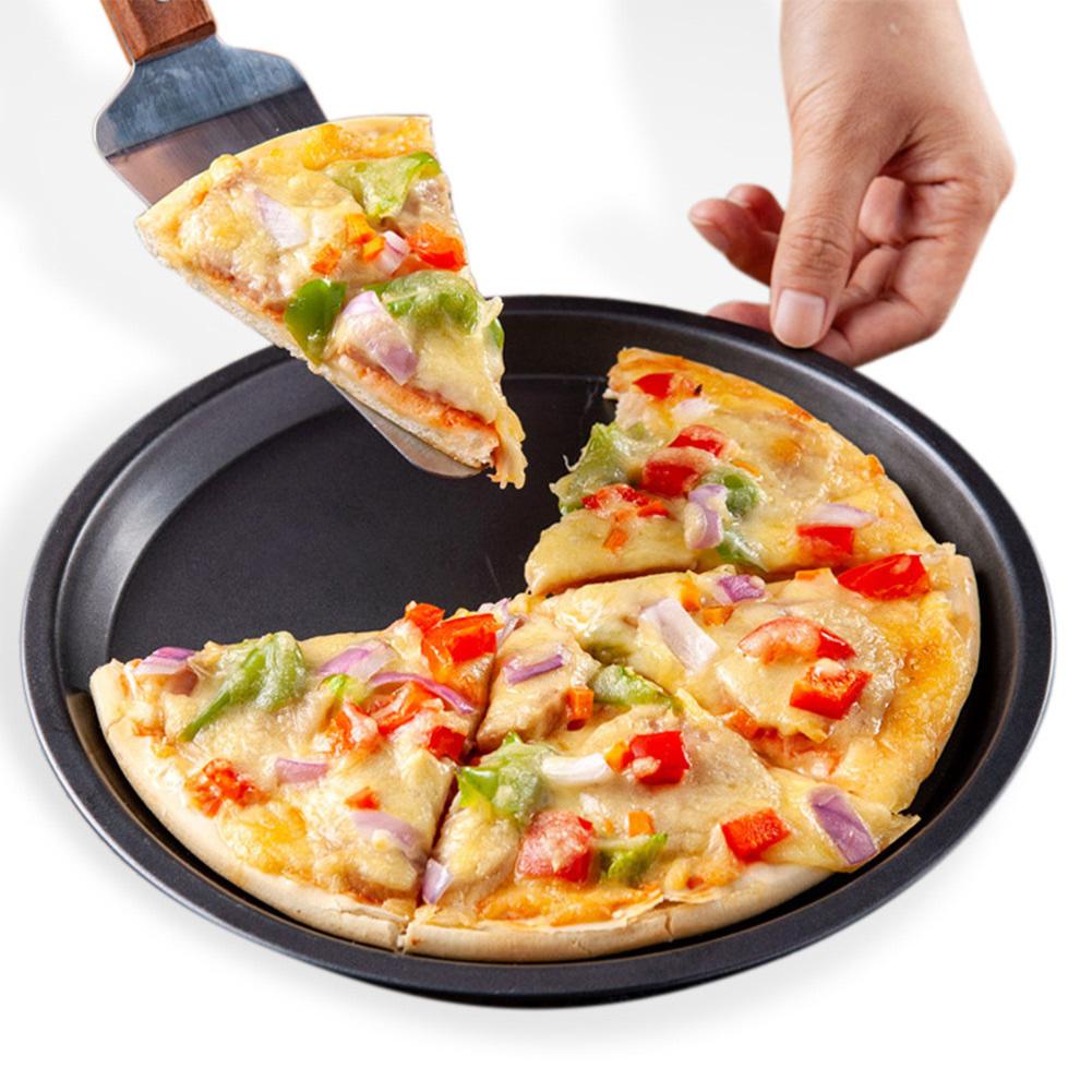 Carbon Steel Microwave Oven Non-Stick Round Shape 12 Inch Chip Tray Dish Cook Tray Non-Stick Coating G Non-Stick