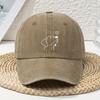 SpringSummer New Korean Style Versatile Fashion Womens Baseball Cap  Vintage Washed Distressed Print Sun Hat