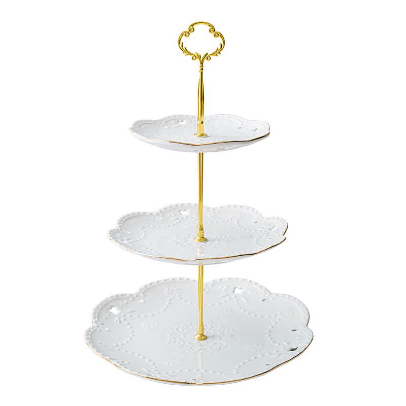 Ruhan Light Luxury Ceramic Crown Fruit Plate