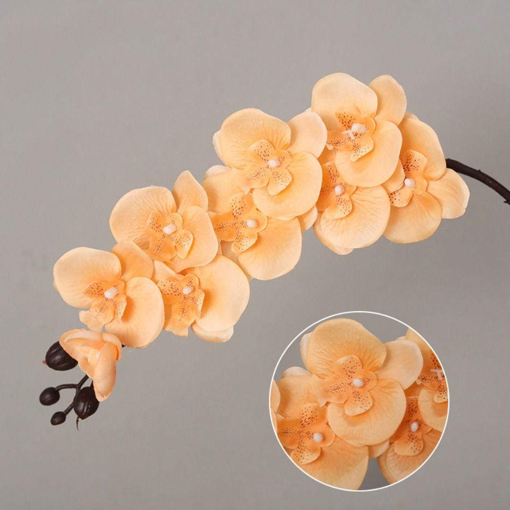69cm 9-Heads Home Supply 3D Phalaenopsis Artificial Flower Real Touch Plants Simulation Butterfly Orchid