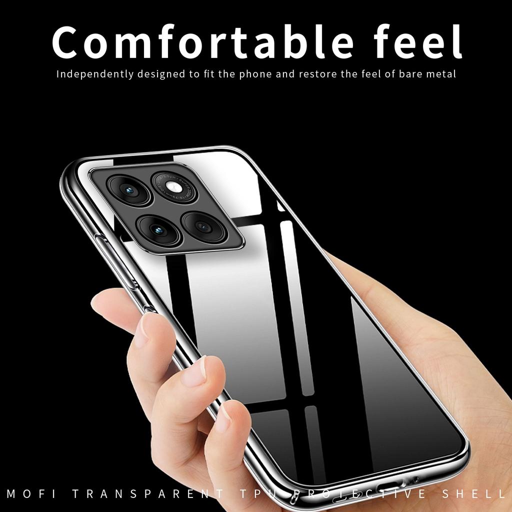 For Motorola Edge 60 Pro 5G Clear Phone Case MOFI Ultra-Thin TPU Phone Back Cover