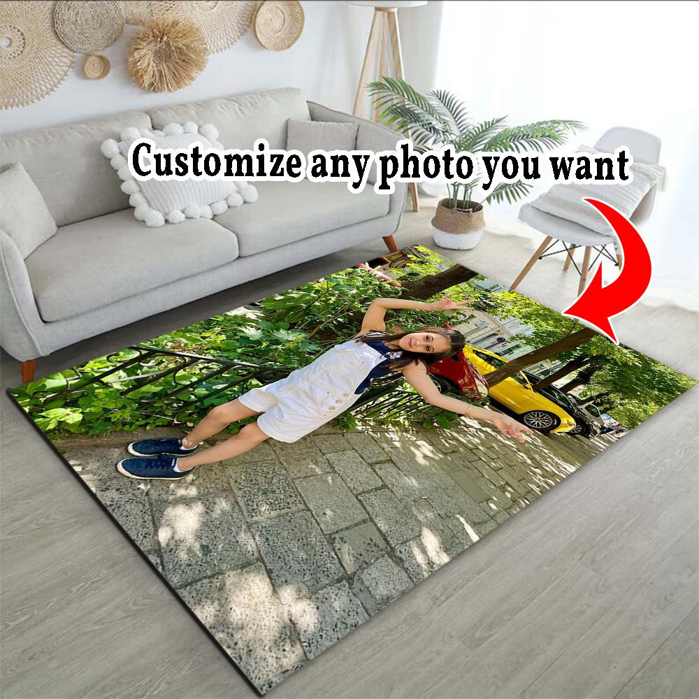 Customize Photos Personalized Image Area Rug Perfect for Balcony Dormitory Game Room Kitchen Antislip Carpet Decorate Offices Spiritual Gift