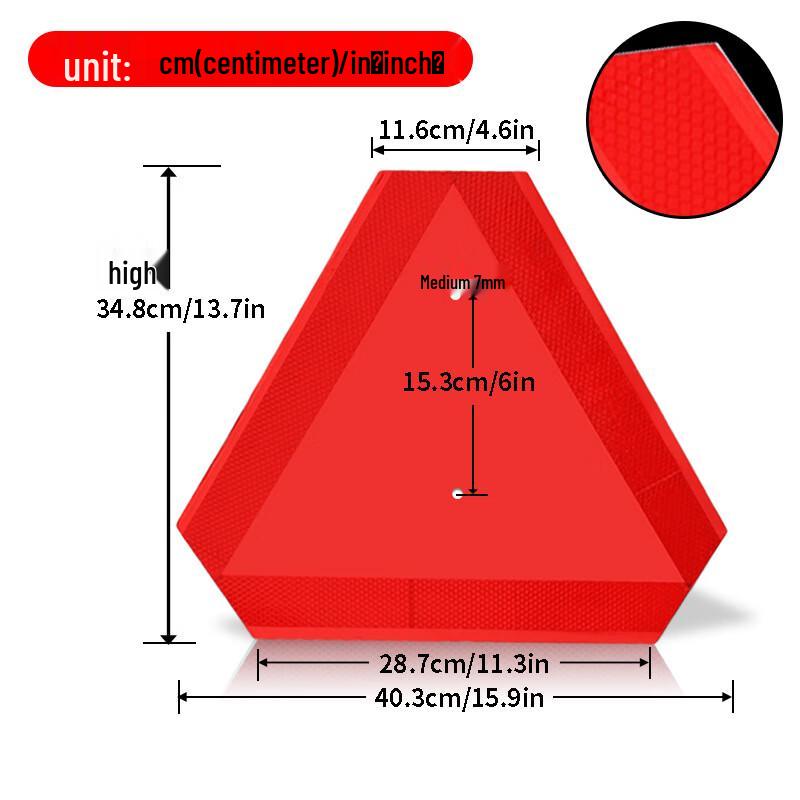 Brangdy Triangular Slow Moving Vehicle Sign 35cm Height