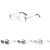 Elegant 2022 Gradient Sunglasses With Diamond Inlaid Gold Frame For Women