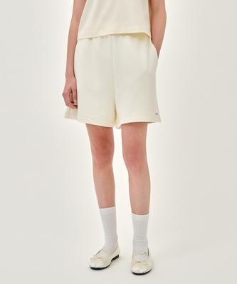 Malittepeulangsowajeobeo W Regular Logo Sweat Shorts Ivory