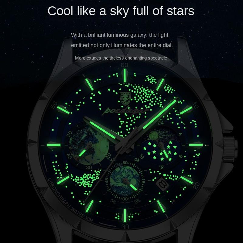 Top Brand New Luminous Multifunctional Men's Watch Waterproof Quartz Ultra-thin Fashion Calendar Watch