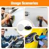 4Inch Wool Polishing Buffing Pads, 6 Pcs, Car Buffer Polisher Kit, Wool Buffing Polisher Wheel, M10 Drill Adapter & Hook And Loop Back