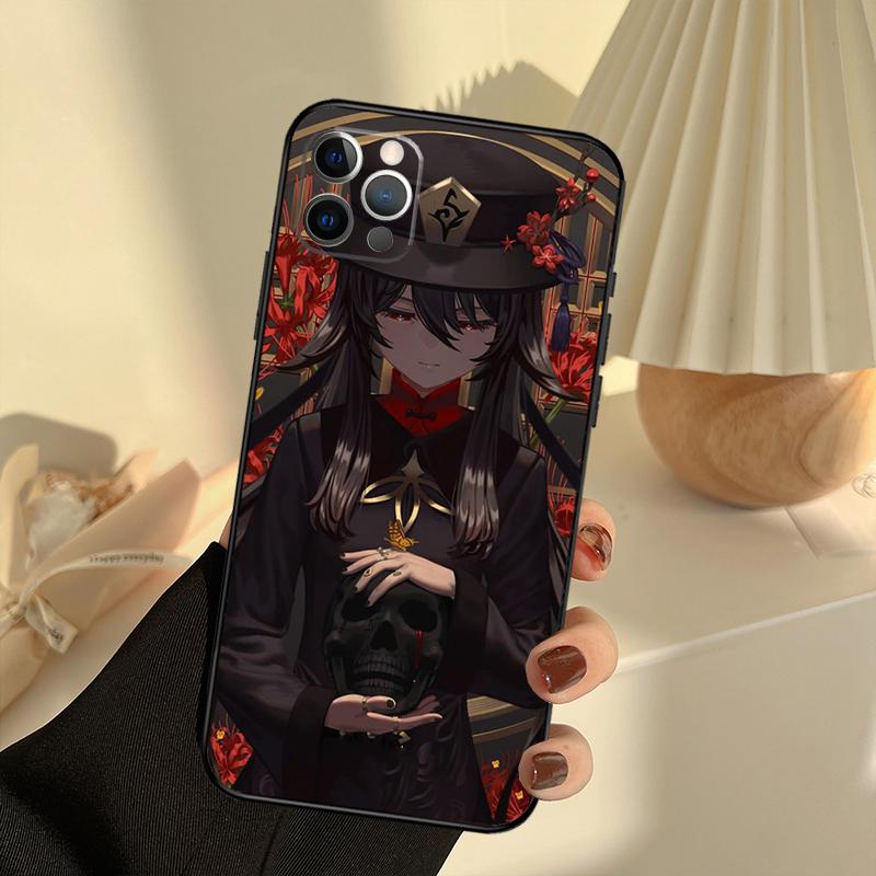 Hu Tao Genshin Impact Phone Case For iPhone 13 16 15 11 12 14 17 Pro Max 12 mini 15 16 Plus 16e 17 Air Cover Funda