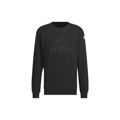 adidas Sportswear Lounge Sweatshirt mit einfarbigem Buchstabenlogo, Herren-Sweatshirt, Schwarz, IK2794