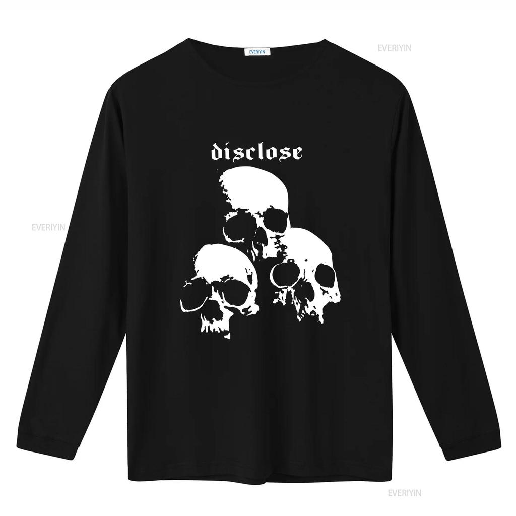 DISCLOSE Gothic Skulls Print T Shirt for Streetwear Fashion Casual vintage Washed fashion designer clothes Unisex Stylish