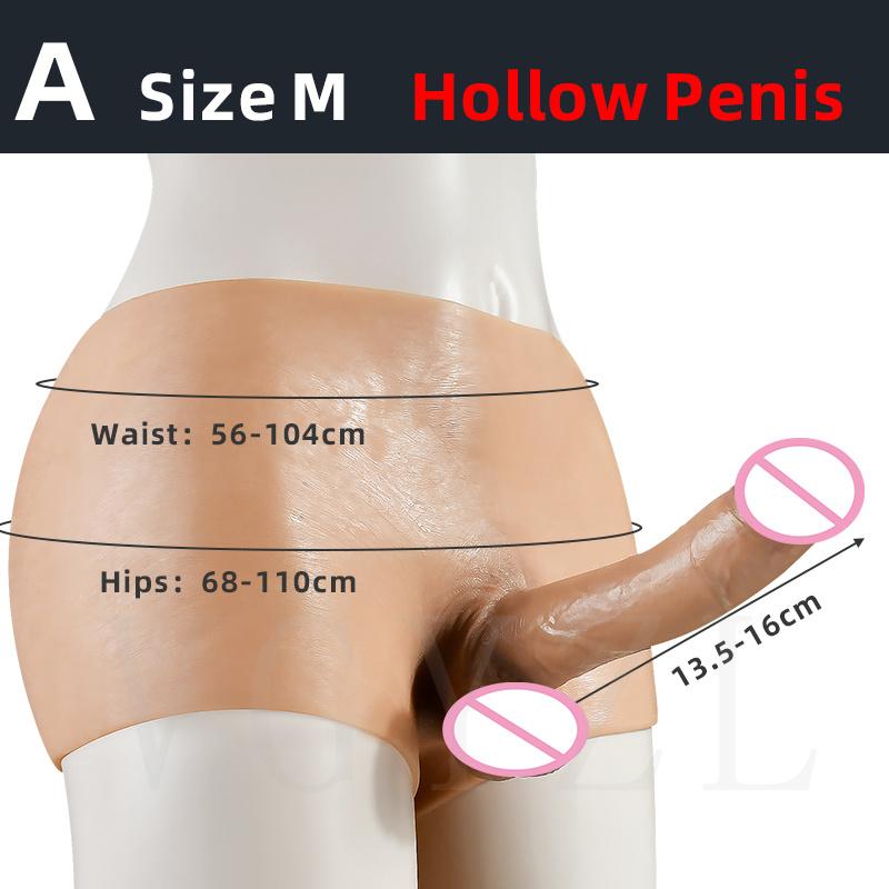 Hollow/Solid Silicone Realistic Dildo Black Pants For Men Super Soft Masturbator Strapon Penis Pants Sex Toys For Men Lesbian