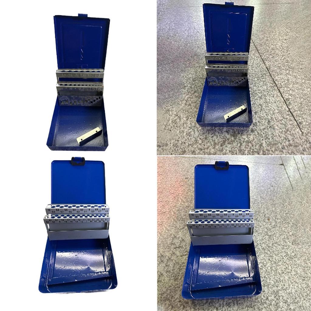 Drill Bit Case Metal Professional Convenient Accessory Organizer Index Box Portable for Home Repair DIY Workshop
