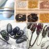 6 Grids Rock Style Nail Art Chains Mixed Metal Accents Classic Gothic DIY Nail Jewelry Accessories