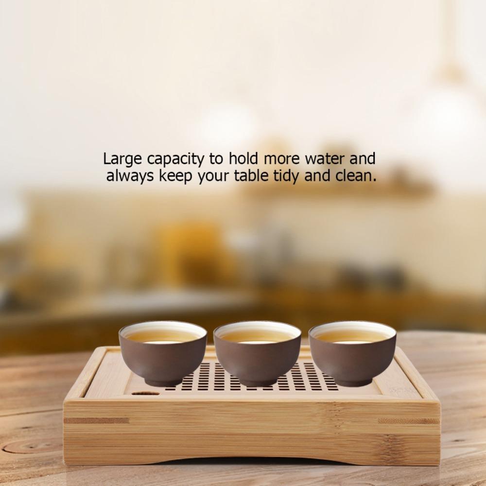 

Mini Size Wooden Tea Tray Square Design Tea Serving Tray Kongfu Tea Tray Kongfu Tea Set