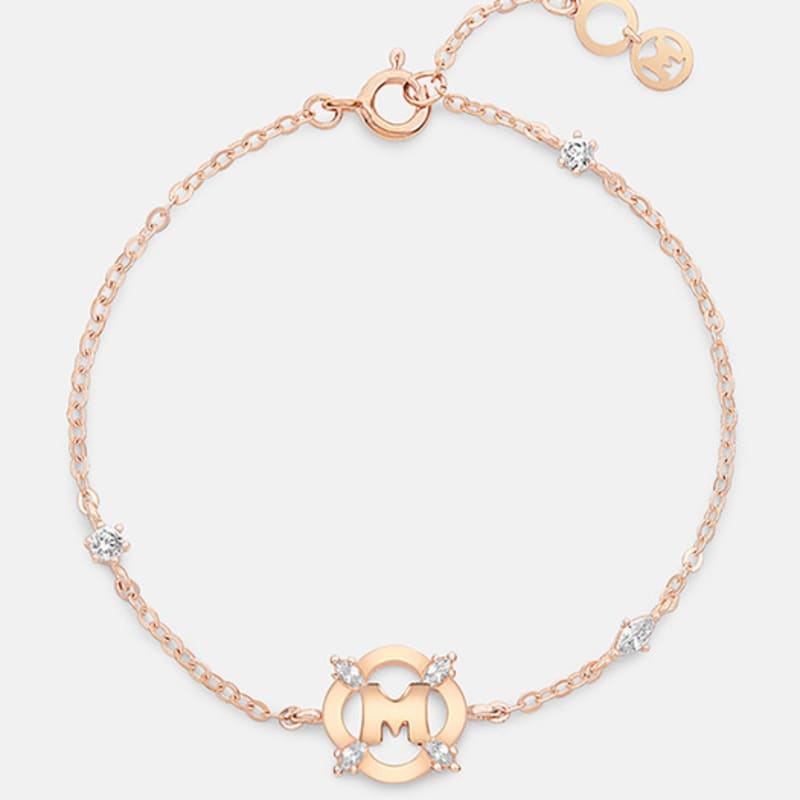 

METROCITY JEWELRY M Basic Sterling Silver Rose Bracelet A243SB2234RPA 18cm