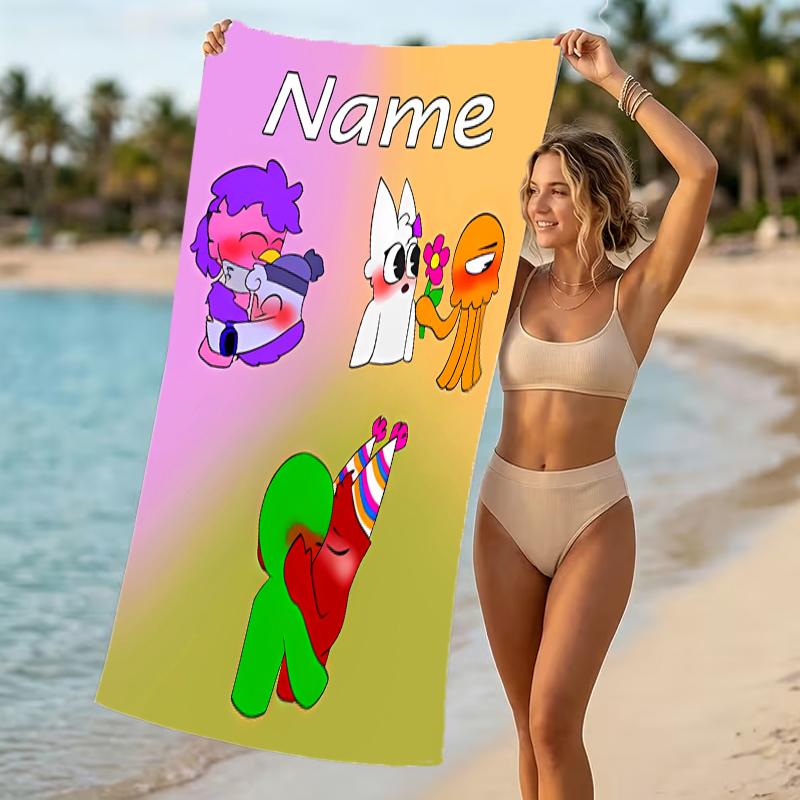 Customizable Personalized Beach Towels Garten Of Banban Themed designs.Suitable for the Beach, Yoga, Sports;ideal As Beach Accessories