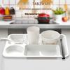 Melamine Six-Compartment Rectangular Canteen Tray