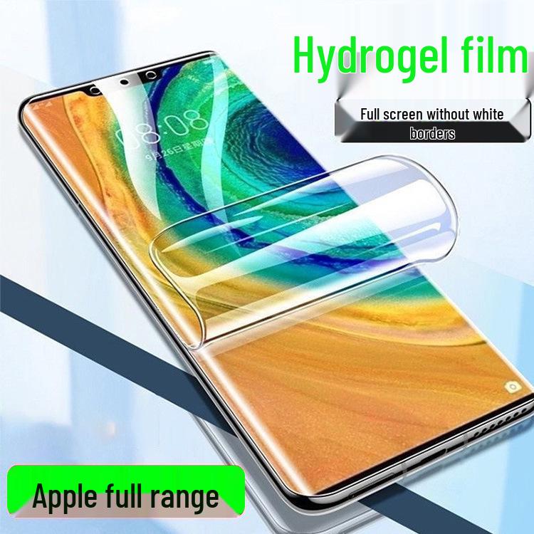 Compatible Hydrogel Film for Apple Devices: 17 Pro Ceramic, 15 HD Soft, 13 Frosted, 12 Mobile, 14 Max.