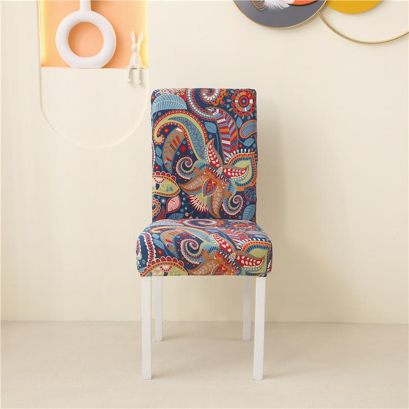 1/2/6Pcs Dining Chair Cover Print Elastic Chair Slipcover Case Stretch Chair Covers For Wedding El Banquet