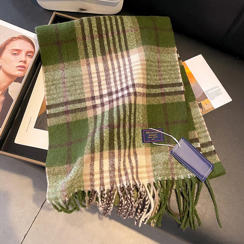 Classic Large Plaid Scarf For Men And Women Couples Korean Style Versatile Warm Neck Scarf Fashionable Gift