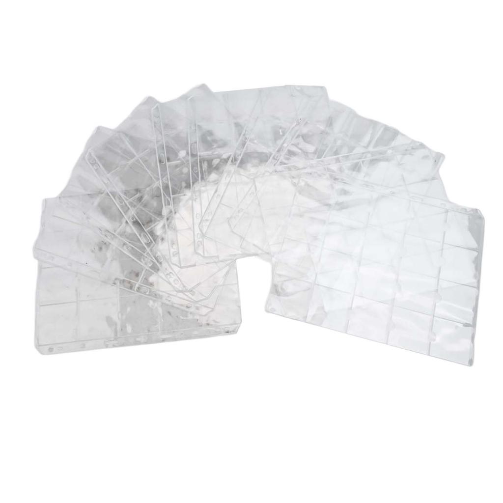 Brand New Practical Wide Application Coin Holder Sheet Clear PVC Protection 1/10 Sheet For Coin Collection 20 Pockets