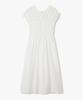 Bobeu Voluminous Shirred Long Dress_White 7156237002