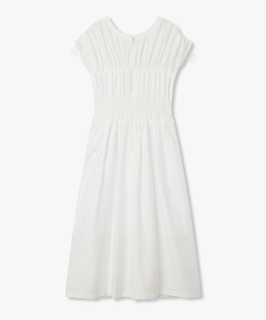 Bobeu Voluminous Shirred Long Dress_White 7156237002