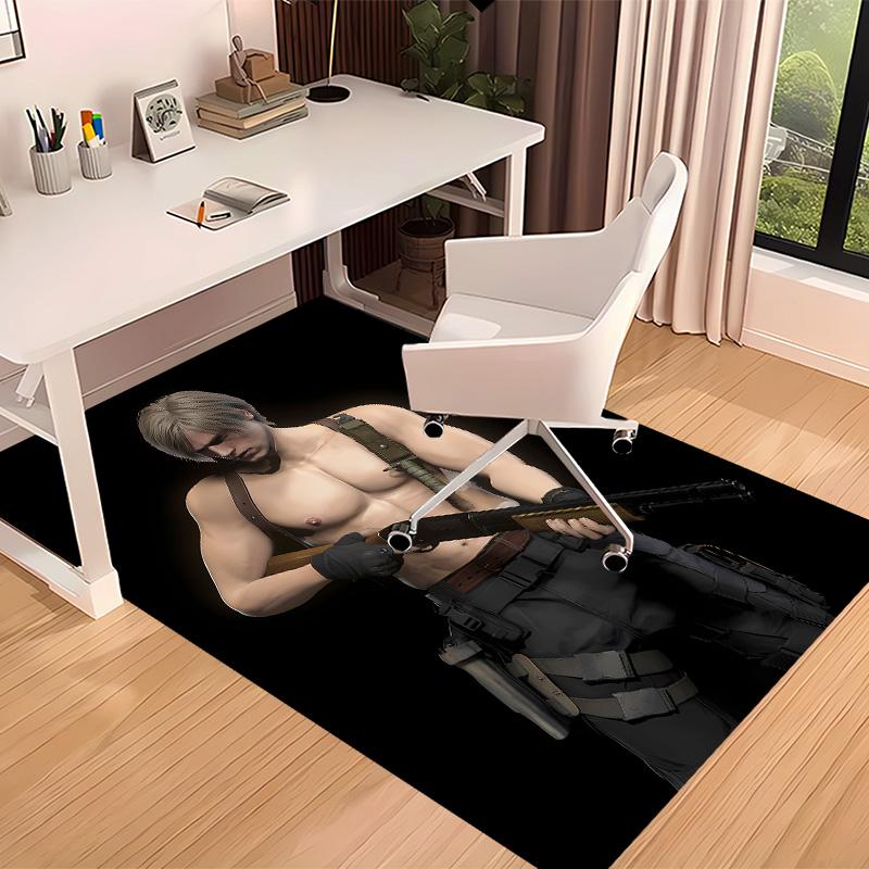 Resident Evil Leon S. Kennedy2 Printed Absorbent Washable Carpet, Non-Slip Bathroom Mats, Kitchen Rugs, Yoga Mat,Living Room Entrance, Camping Picnic