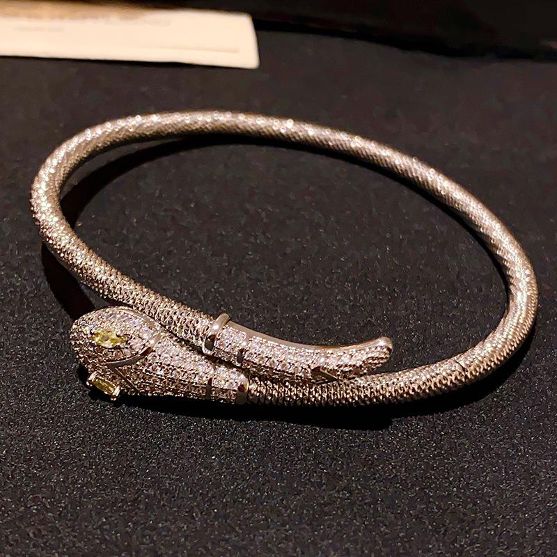 Little Snake Adjustable Opening Bracelet, Light Luxury, High-end, Niche Bracelet, Trendy and Versatile