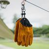 Heat Resistant Gloves For Industrial Work Camping With Leather Palms Flame Resistant Lining High Temperature Protections
