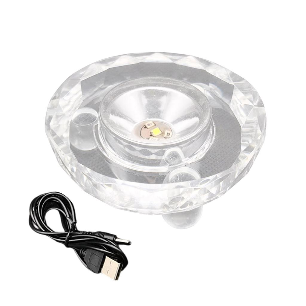 Multicolor LED Illuminated Base With USB Power for Crystals Display and Artwork Showcase Sturdy Plastic Designs